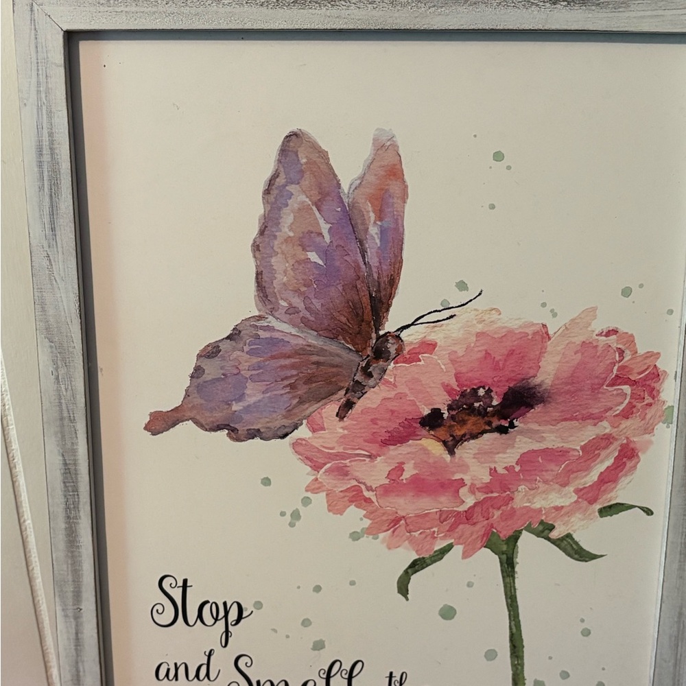 Butterfly and Flower Wall Art